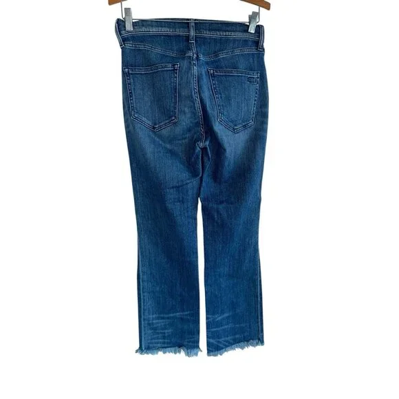 AYR Women’s The Bomb Pop Straight Leg Raw Hem High-Rise Denim Blue Jeans Size 29 - Picture 2 of 8